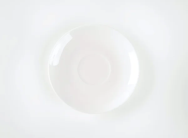 Üres fehér csészealj — Stock Fotó