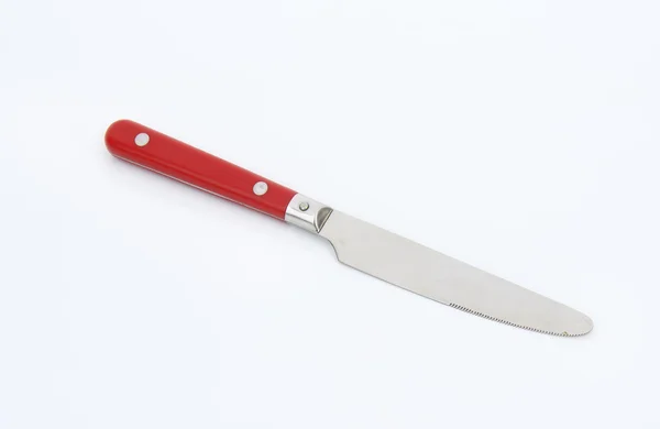 Cuchillo de mesa de mango rojo —  Fotos de Stock