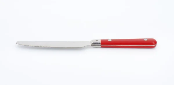 Cuchillo de mesa de mango rojo —  Fotos de Stock