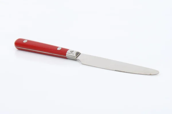 Red-handle table knife — Stock Photo, Image