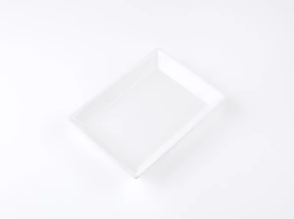 Biały danie prostokątne — Zdjęcie stockowe