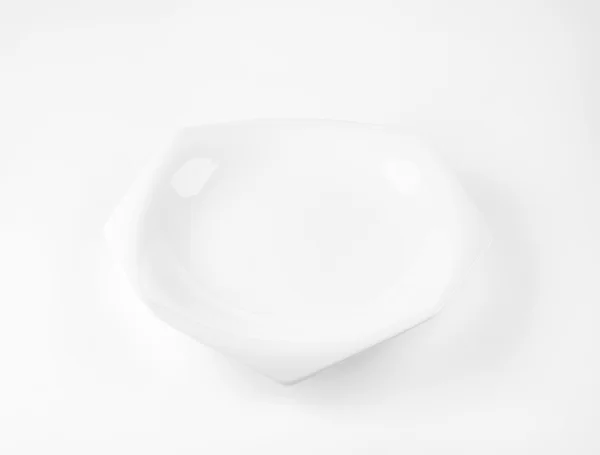 Nyolcszögletű fehér lemez — Stock Fotó