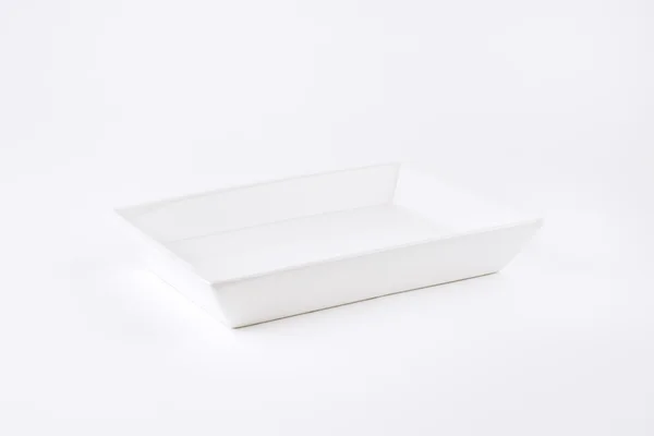 White rectangular dish — Stock Photo, Image