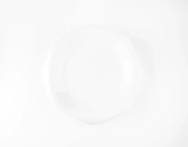 Placa blanca octogonal — Foto de Stock