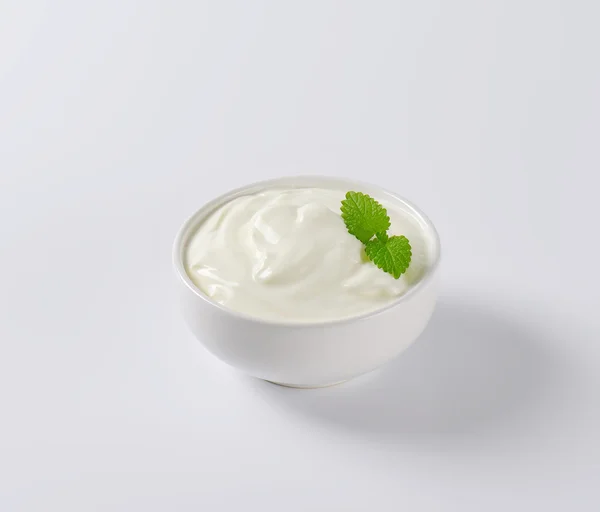 Fresh sour cream — Stock Photo, Image