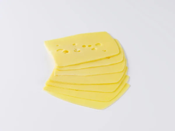 Emmental peyniri dilimlenmiş — Stok fotoğraf