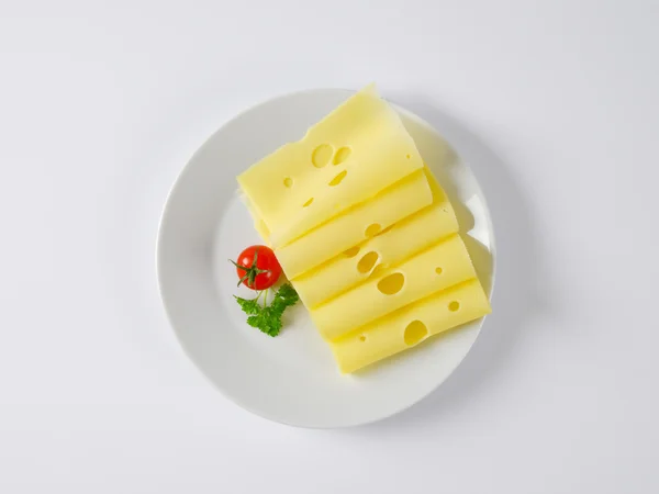 切片的瑞士奶酪 — 图库照片