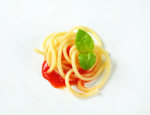 Spaghetti con ketchup — Foto Stock