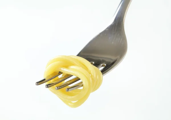 Spaghetti na widelec — Zdjęcie stockowe