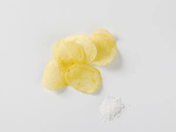 Salted potato chips — Stock Photo, Image