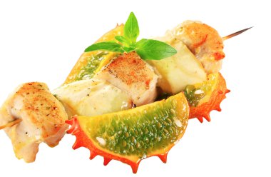 patlıcan ve tavuk şiş