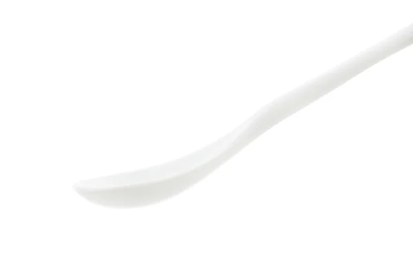 Cuchara de porcelana blanca — Foto de Stock
