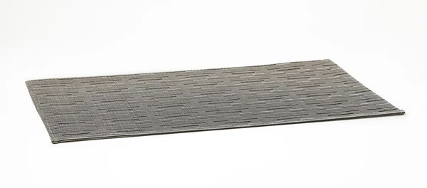 Прямокутний сірий килимок столу — стокове фото