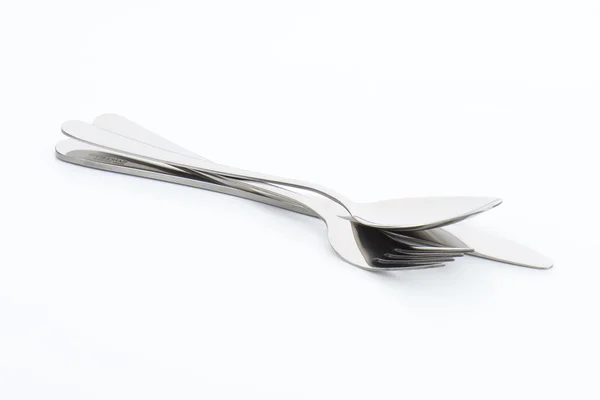 Cuchillo, tenedor y cuchara — Foto de Stock