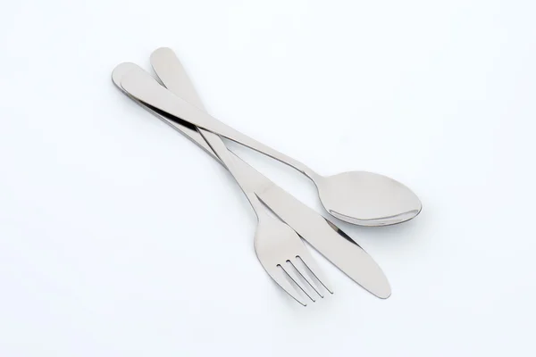 Knife, fork and spoon — Stock Photo, Image