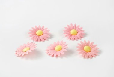 pembe gofret kağıt papatya