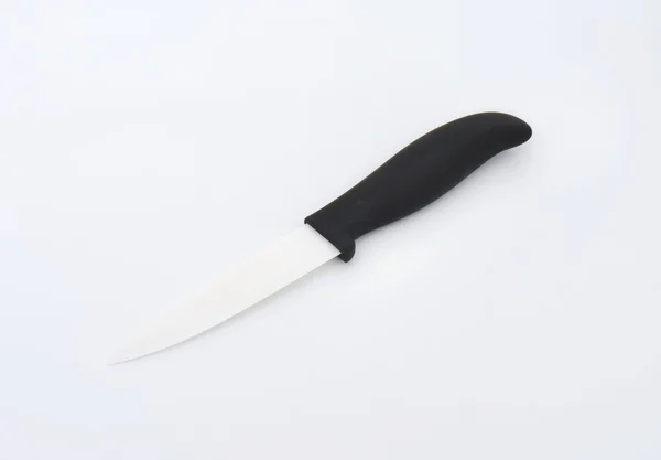 Konyhai kés, fekete fogantyú — Stock Fotó