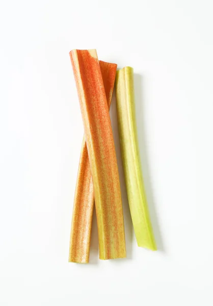 Fresh rhubarb stalks — Stock Photo, Image