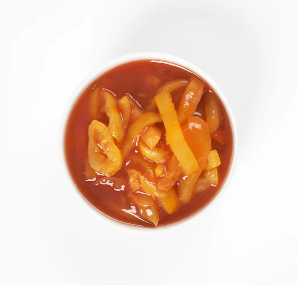 Stewed peppers in tomato sauce — Stock Photo, Image