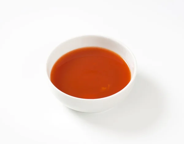 Schüssel Tomatensuppe — Stockfoto