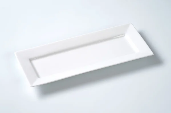 White rectangular plate — Stock Photo, Image