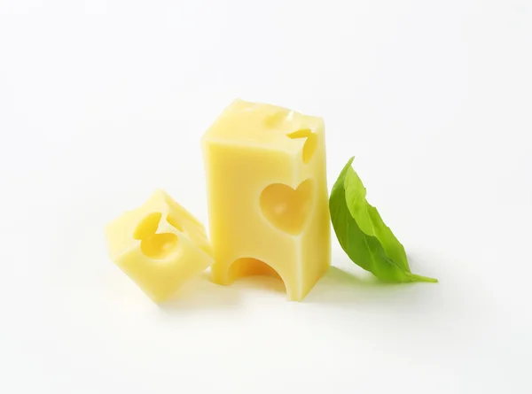 Trozos de queso emmental — Foto de Stock