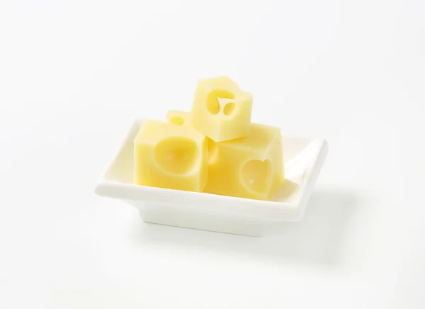 Pieces of emmental cheese — Stock Photo, Image