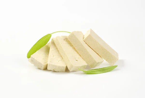 Fette di tofu semplice e sodo — Foto Stock