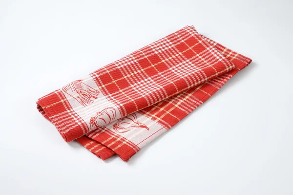 Red and white dish towel — Stock Photo, Image