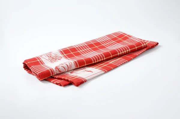 Röda och vita skålen handduk — Stockfoto