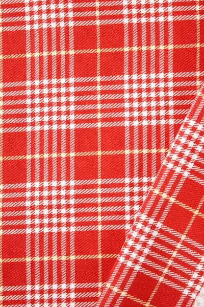Röda och vita bordslinne — Stockfoto