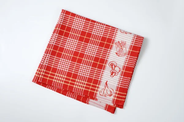 Red and white dish towel — Stock Photo, Image