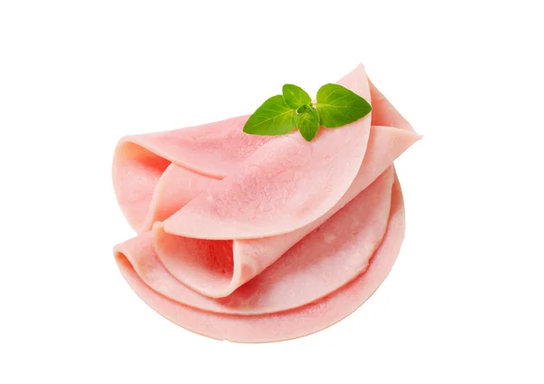 Plakjes ham — Stockfoto