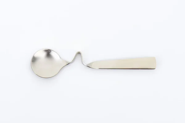 弯曲的金属勺子 — 图库照片