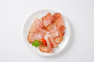 Thin slices of schwarzwald ham clipart
