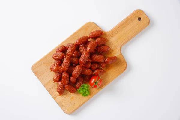 Mini dry Polish sausages — Stock Photo, Image