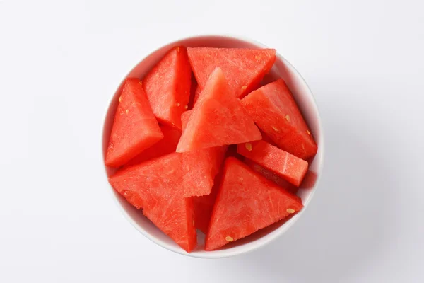 Plátky melounu v misce — Stock fotografie