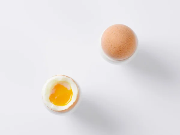 Zacht gekookte eieren — Stockfoto