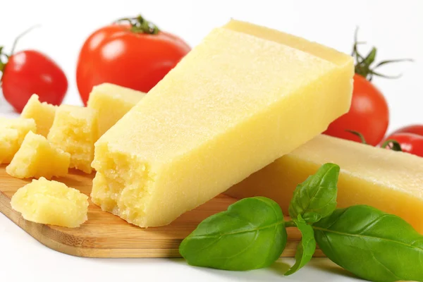 Detail von Parmesan und Gemüse — Stockfoto