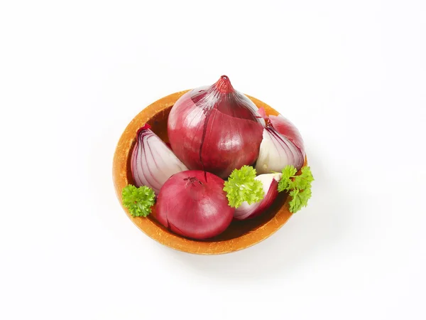 Fresh red onions — Stock Photo, Image