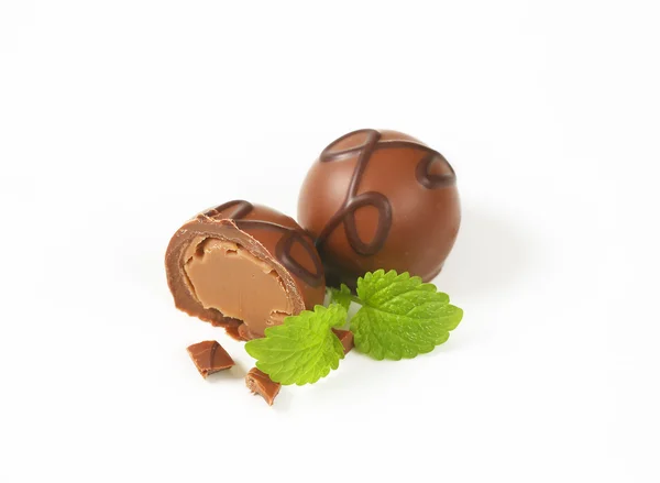 Belgian chocolate pralines — Stock Photo, Image