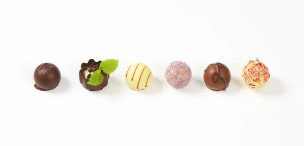 Diverse chokladpraliner — Stockfoto