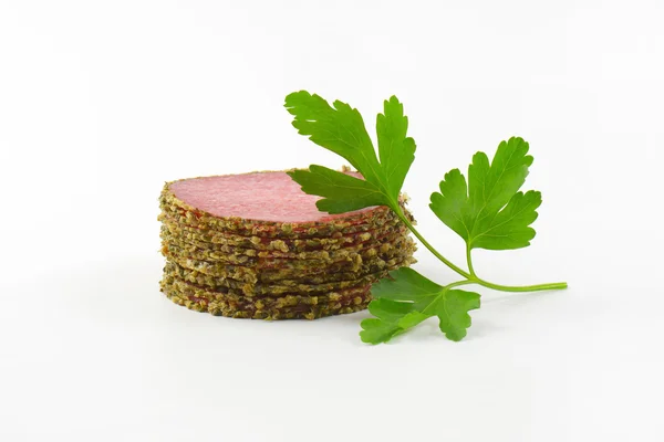 Pimenta salame crostado — Fotografia de Stock