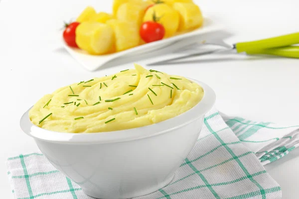 Aardappelpuree met bieslook — Stockfoto