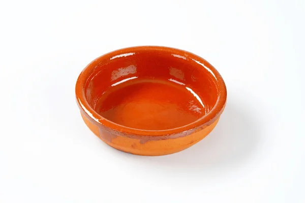 Empty red clay bowl — Stock Photo, Image