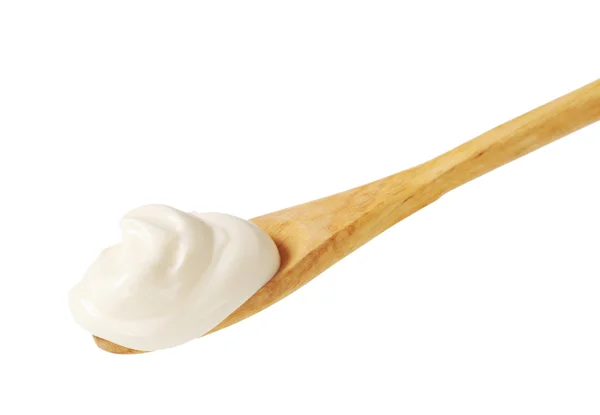 Smooth creme fraiche — Stock Photo, Image