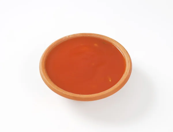두툼 한 토마토 수프 — 스톡 사진