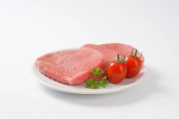 Raw pork loin chops — Stock Photo, Image