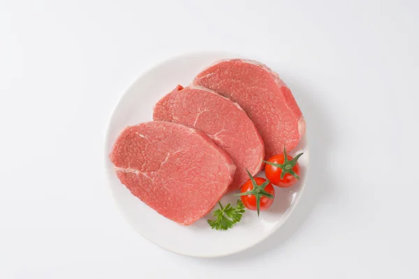 Raw pork loin chops — Stock Photo, Image
