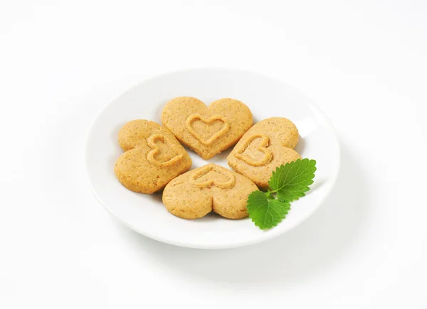 Μπισκότα με σχήμα καρδιάς — Φωτογραφία Αρχείου